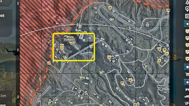 Summit można podzielić na 3 mniejsze obszary, dlatego, nawet jeśli ląduje tutaj więcej osób jednocześnie, będziecie mieć dużą szansę na zebranie broni i innego cennego lootu (płytki pancerza, pieniądze) - Warzone: Summit - najlepsze miejsce do lądowania - Call of Duty Warzone - poradnik do gry
