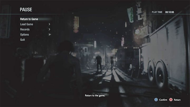 Stan gry możesz wczytać z poziomu menu głównego lub z poziomu menu pauzy - Resident Evil 3: Zapisywanie i wczytywanie gry - jak działa? - Resident Evil 3 - poradnik do gry