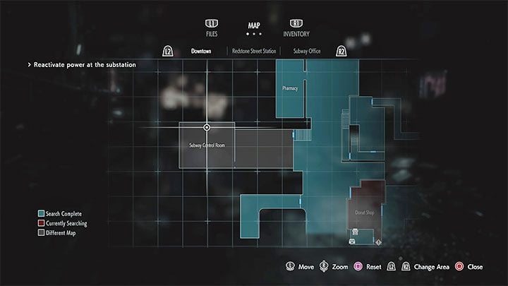 Szarym kolorem oznaczane są osobne, sąsiadujące ze sobą mapy - Resident Evil 3: Mapa, kolory - co oznaczają? - Resident Evil 3 - poradnik do gry
