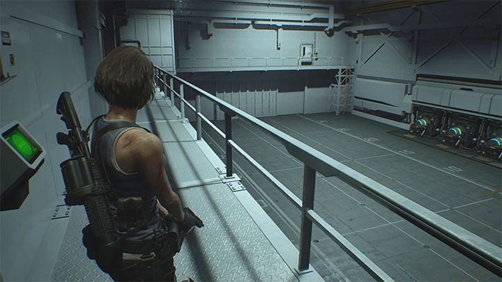 Finałowa potyczka rozpocznie się niedługo po dotarciu do pokazanej na obrazku dużej hali Gniazda 2 - Resident Evil 3: Nemesis, boss finałowy - Resident Evil 3 - poradnik do gry