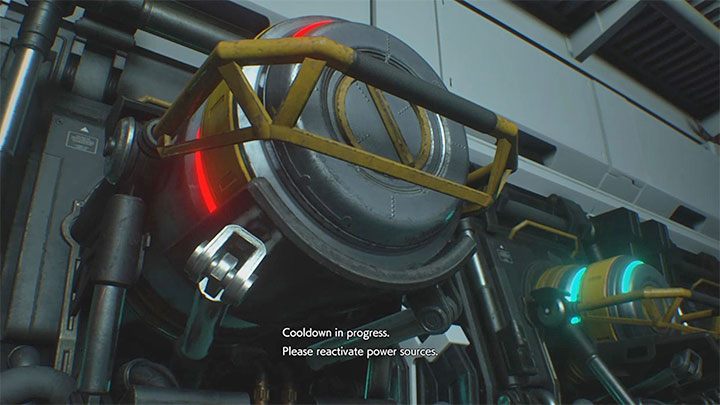 Pojawił się niestety spory problem - musisz przeładować railguna poprzez popchnięcie wszystkich czerwonych zbiorników - Resident Evil 3: Nemesis, boss finałowy - Resident Evil 3 - poradnik do gry