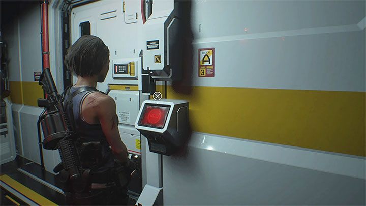 W tajnym laboratorium Umbrelli znajdziesz tylko jedne zamknięte drzwi i pokazuje je obrazek - Resident Evil 3: Zamek elektroniczny - jak otwierać? - Resident Evil 3 - poradnik do gry