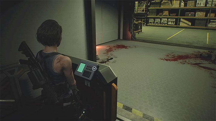 Zeskocz na niższy poziom i wyrusz w stronę małej windy - Resident Evil 3: Podziemny bunkier solucja, opis przejścia - Resident Evil 3 - poradnik do gry