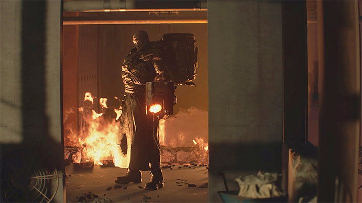Po tym jak dostatecznie awansujesz w grze Nemesis zdobędzie miotacz ognia - Resident Evil 3: Nemesis - główny antagonista - Resident Evil 3 - poradnik do gry