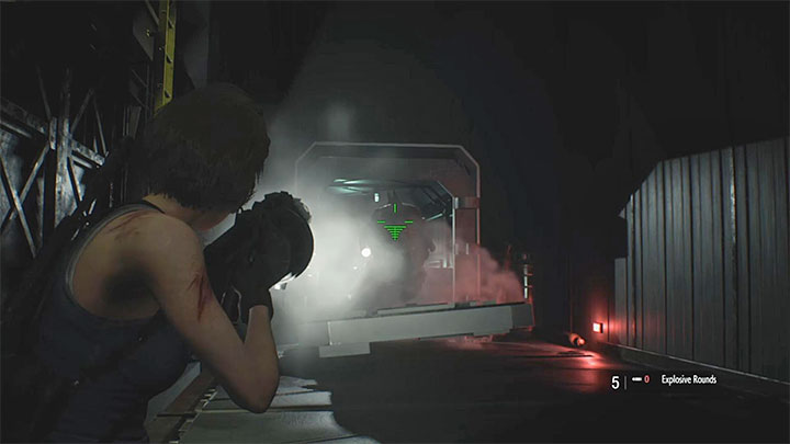 Musisz teraz zawrócić i powrócić aż na wschodni kraniec magazynu gdzie wcześniej korzystałeś ze schodów - Resident Evil 3: Zagadka z odnalezieniem bezpieczników w magazynie - Resident Evil 3 - poradnik do gry