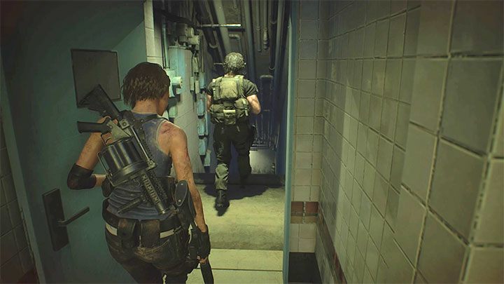 Ostatnia część tego rozdziału jest już bardzo prosta - biegnij po prostu za Carlosem - Resident Evil 3: Śródmieście - trzecia wizyta solucja, opis przejścia - Resident Evil 3 - poradnik do gry
