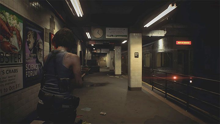 Rozpocznij przemarsz przez stację Redsone Street Station - nie będzie tu żadnych zombiaków - Resident Evil 3: Stacja metra solucja, opis przejścia - Resident Evil 3 - poradnik do gry