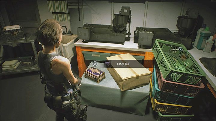 Pudełko znajduje się w kuchni Kitchen pączkarni Donut Shop - Resident Evil 3: Śródmieście sekrety, znajdźki - Resident Evil 3 - poradnik do gry