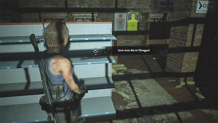 Ulepszenie Semi-Auto Barrel dla strzelby możesz zdobyć dopiero po zaliczeniu pojedynku z Nemesisem w lokacji Demolition Site - Resident Evil 3: Śródmieście sekrety, znajdźki - Resident Evil 3 - poradnik do gry