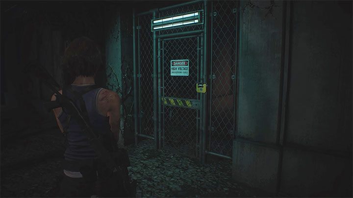 Notatka wisi na ścianie obok zamkniętej bramki w Subway Power Substation, na której trzeba użyć odnalezionego w pobliżu wytrycha - Resident Evil 3: Podstacja sekrety, znajdźki - Resident Evil 3 - poradnik do gry