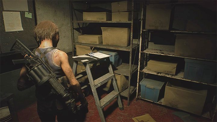 Notatka leży na małej drabince w południowym pomieszczeniu Office kanałów, w którym odnajduje się również granatnik MGL Grenade Launcher i maszynę do pisania - Resident Evil 3: Kanały sekrety, znajdźki - Resident Evil 3 - poradnik do gry