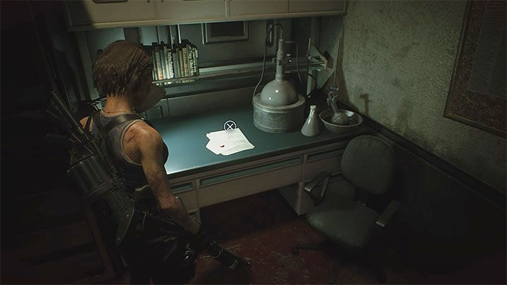 List miłosny leży na biurku w laboratorium Lab znajdującym się w zachodniej części kanałów - Resident Evil 3: Kanały sekrety, znajdźki - Resident Evil 3 - poradnik do gry