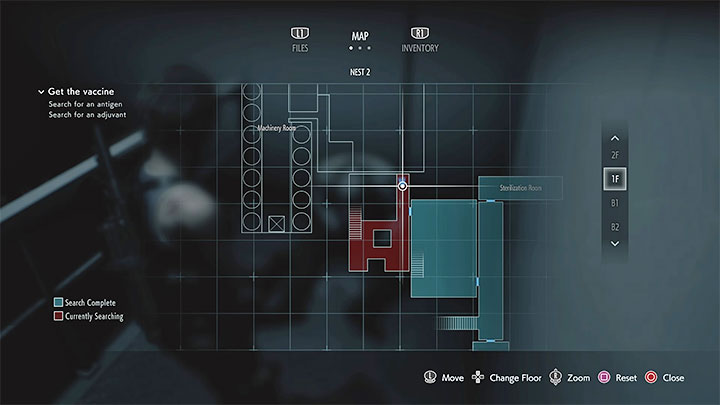 Wiadomość jest przy zwłokach naukowca odnajdywanych na piętrze 1F Gniazda Nest 2 - Resident Evil 3: NEST 2 sekrety, znajdźki - Resident Evil 3 - poradnik do gry
