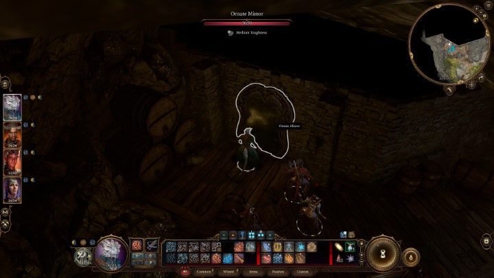 Po podejściu do lustra, obiekt zwróci się do postaci gracza z serią pytań - Baldurs Gate 3: Zagadka ze Zdobionym lustrem - Baldurs Gate 3 - poradnik do gry