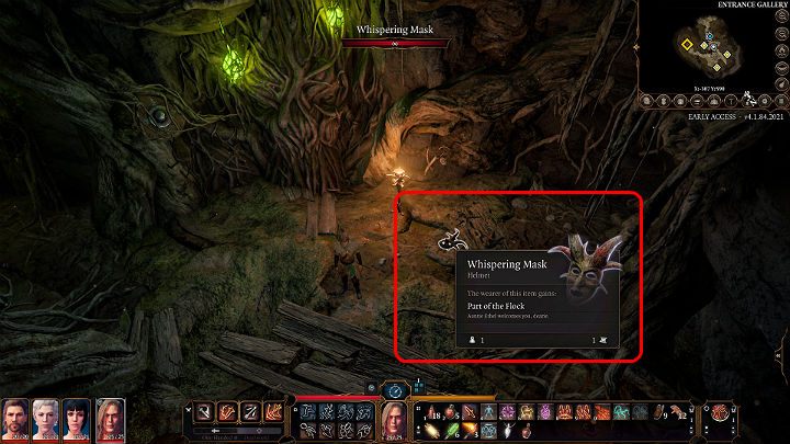 W przedsionku Zarośniętego Tunelu znajdziesz kilka dziwnych drewnianych masek - Baldurs Gate 3: Jak pokonać Ciotkę Ethel (Zielona Wiedźma)? - Baldurs Gate 3 - poradnik do gry