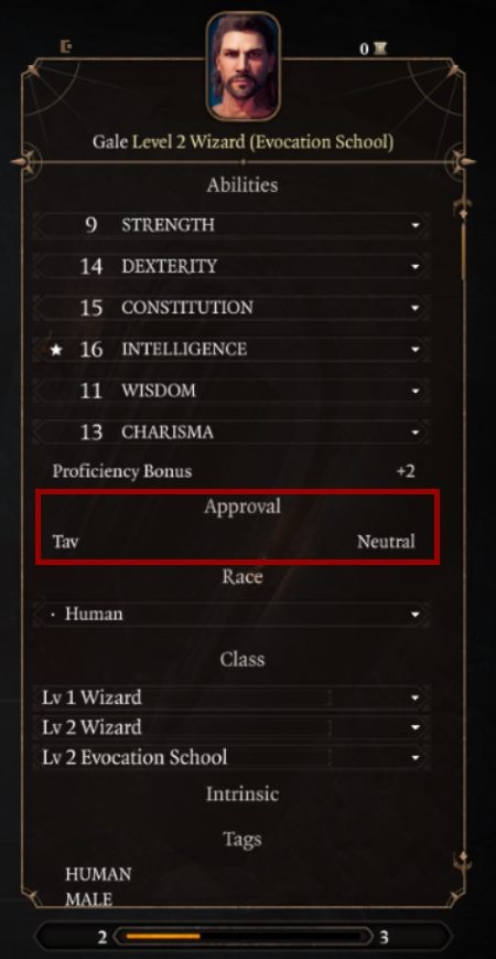 Parametr ten nie ma wskaźnika liczbowego - Baldurs Gate 3: Jak sprawdzić poparcie towarzysza? - Baldurs Gate 3 - poradnik do gry