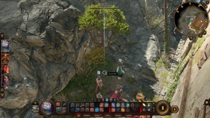 Wydrążone otwory stanowią struktury zbliżone do Skalnych rozpadlin - Baldurs Gate 3: Jak przechodzić przez Skalne rozpadliny? - Baldurs Gate 3 - poradnik do gry