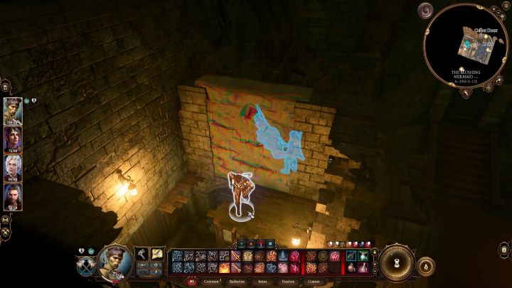 Gdy odkryjecie drzwi, przekręćcie kamerę tak, aby kursor znalazła się po ich drugiej stronie i kliknijcie w dowolne miejsce - Baldurs Gate 3:Jak uratować Varnę w BG3 - opis przejścia - Baldurs Gate 3 - poradnik do gry