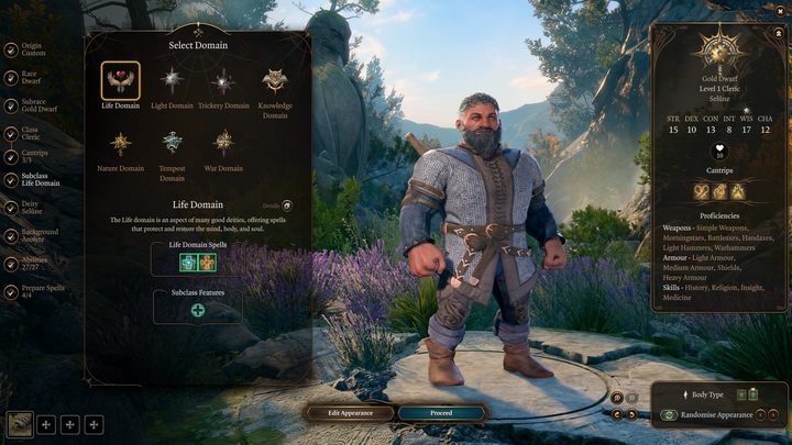 Wybierając rasę dla Kleryka (zwłaszcza ciężkozbrojnego) rozważcie wybranie Złotego Krasnoluda - Baldurs Gate 3: Najlepszy build dla Kleryka - Baldurs Gate 3 - poradnik do gry