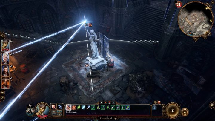 Gdy będziecie w środku, zestrzelcie kamień na posągu, z którego wydobywa się światło - Baldurs Gate 3: Podmrok (Underdark) w BG3 - opis przejścia - Baldurs Gate 3 - poradnik do gry