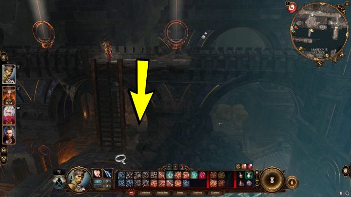 Obok pułapek przy gargulcu zionącym ogniem znajdziecie drabinę - Baldurs Gate 3: Kuźnia Gryma (Grymforge) w BG3 - opis przejścia - Baldurs Gate 3 - poradnik do gry