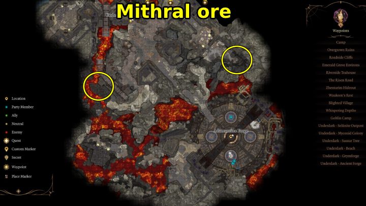 Rudę Mithral znajdziecie w 2 miejscach - Baldurs Gate 3: Kuźnia Gryma (Grymforge) w BG3 - opis przejścia - Baldurs Gate 3 - poradnik do gry