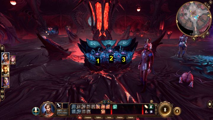 W tym samym pomieszczeniu możecie znaleźć konsolę powiązaną z więźniami z pozostałych kapsuł - pokazuje ją obrazek - Baldurs Gate 3: Zagadka więźniów w kapsułach na statku Nautiloid - Baldurs Gate 3 - poradnik do gry