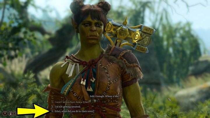 Trójkę postaci spotakcie w lesie, na południe od obozu goblinów - Baldurs Gate 3: Uratuj Mayrinę (Save Mayrina) BG3 - Baldurs Gate 3 - poradnik do gry