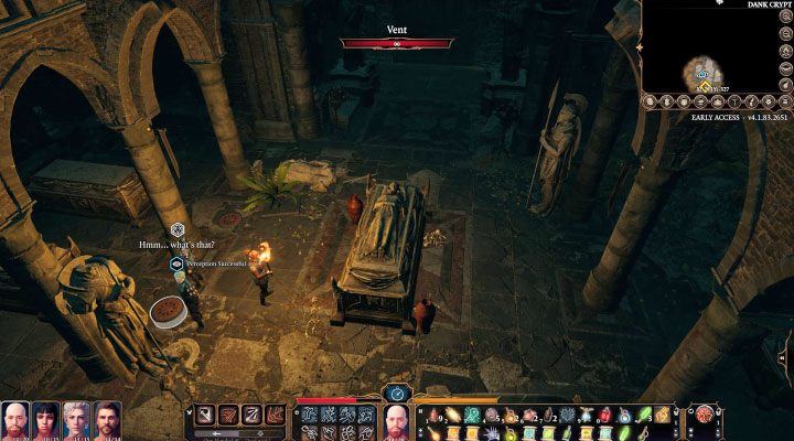 W krypcie jest ciemno i dobrym pomysłem jest skorzystanie z pochodni - Baldurs Gate 3: Mapa Zarośnięte ruiny i Przydrożne klify w BG3 - Baldurs Gate 3 - poradnik do gry