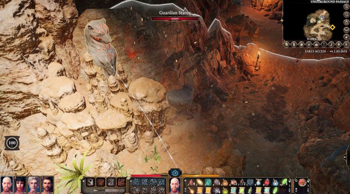 W południowej części podziemnego przejścia jest ciężka skrzynia z pułapką - Baldurs Gate 3: Szmaragdowy Gaj (Emerald Grove) mapa - gaj druidów w BG3 - Baldurs Gate 3 - poradnik do gry