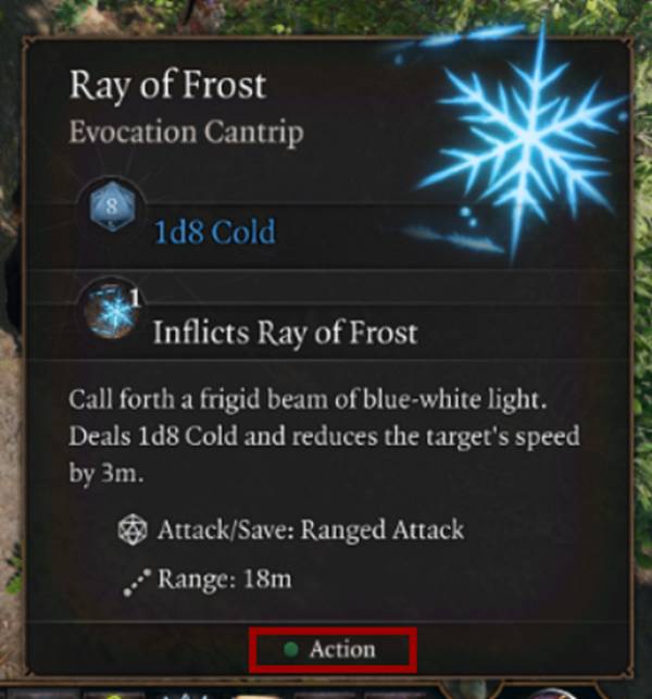W przypadku czynności ruchowych, takich jak pomoc czy ukrycie się to o tym, jaki typ akcji wykonasz informuje Cię jej tło - Baldurs Gate 3: Czym są bonusowe akcje? - Baldurs Gate 3 - poradnik do gry