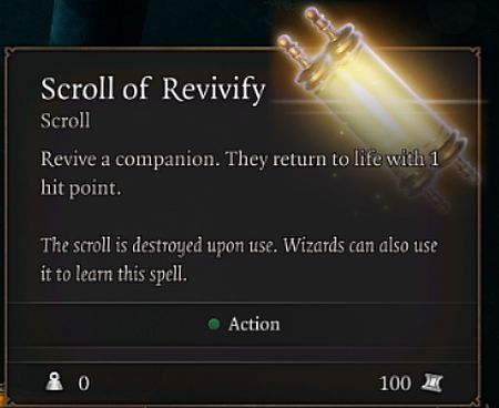 Tą opcję traktuj jednak jako ostateczność, ponieważ masz ograniczoną liczbę takich zwojów - Baldurs Gate 3: Czy można uniknąć śmierci bohatera? - Baldurs Gate 3 - poradnik do gry