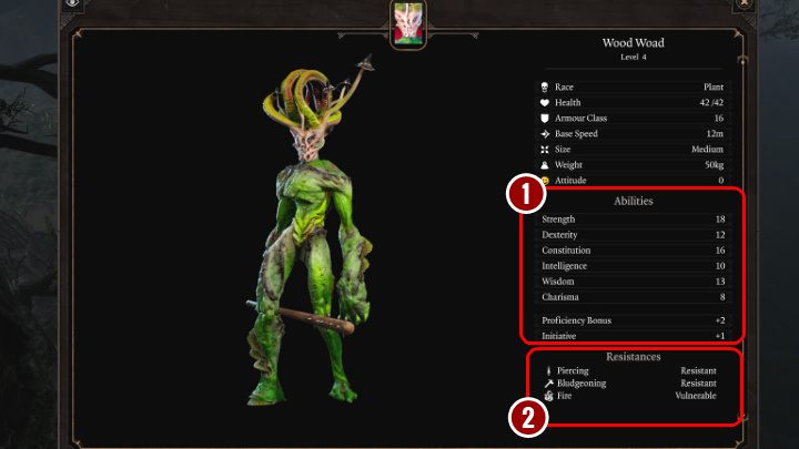 Warto tutaj zaznaczyć fakt, że przeciwnicy, których napotkasz na swojej drodze w grze Baldurs Gate 3 dysponują swoimi własnymi cechami [1], a także Odpornościami (Resistances) [2] - Baldurs Gate 3: Walka - tury, inicjatywa postaci - Baldurs Gate 3 - poradnik do gry