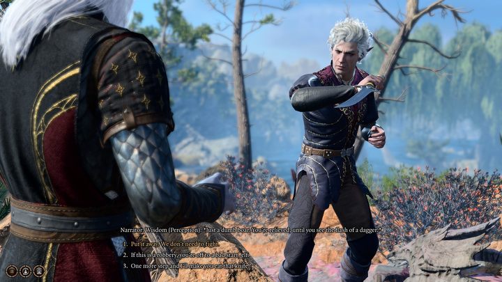 Niezależnie od waszej decyzji na jaw wyjdzie kłamstwo elfa - pasywny test na Percepcję zdecyduje, czy konwersację odbędziecie jak równy z równym, czy z nożem przy gardle - Baldurs Gate 3: Usunięcie pasożyta - solucja, opis przejścia - Baldurs Gate 3 - poradnik do gry