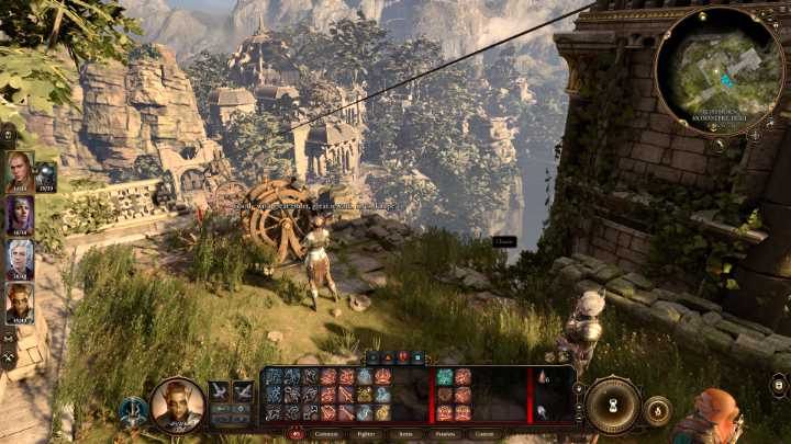 Udajcie się na górską przełęcz i podejdźcie do kołowrotka widocznego na powyższym obrazku - Baldurs Gate 3: Odszukaj szkółkę githyanki - solucja, opis przejścia - Baldurs Gate 3 - poradnik do gry