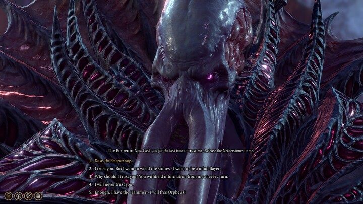 Wybierzcie ostatnią opcję dialogową - Emperor was zostawi samych sobie, a wy będziecie mogli uwolnić Orfeusza - Baldurs Gate 3: Zmierz się z mózgiem nestorem - Baldurs Gate 3 - poradnik do gry