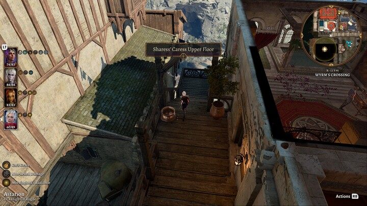 Przyjmijcie zadanie od kobiety w Sharess Caress przy wejściu - Baldurs Gate 3: Znajdź surową bibliotekarkę Ffion - Baldurs Gate 3 - poradnik do gry