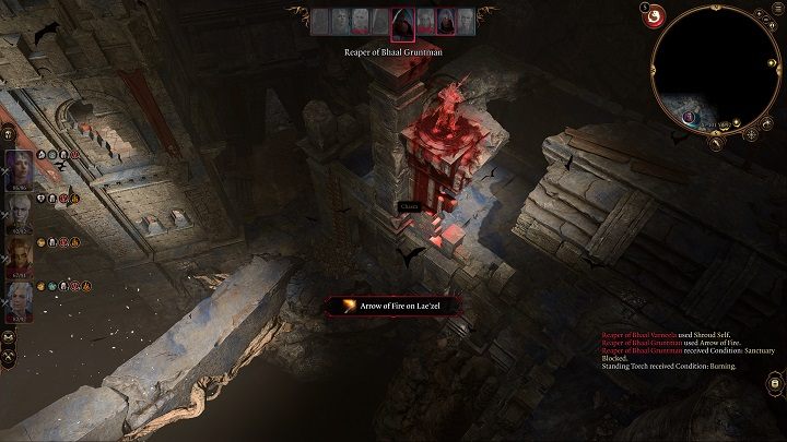 Waszym celem jest w pierwszej kolejności pozbycie się oponenta z powyższego screena- jeśli nie uda wam się tego zrobić w ciągu pięciu tur, czeka was party wipe - Baldurs Gate 3: Zdobądź kamień pustki Orin - Baldurs Gate 3 - poradnik do gry