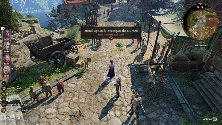 Kupcie gazetę od dziecka i wejdźcie do świątyni, w której trwa dialog między niziołkiem oraz latającym słoniem o imieniu Valeria - Baldurs Gate 3: Akt 3 Rivington - Baldurs Gate 3 - poradnik do gry