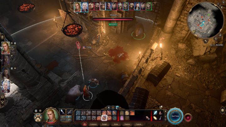 Po wejściu do lochu włączy się krótki przerywnik filmowy, w którym zobaczycie, jak gobliny dręczą olbrzymiego niedźwiedzia zamkniętego w klatce - to właśnie Halsin pod zmienioną postacią - Baldurs Gate 3: Ocal Pierwszego Druida - solucja, opis przejścia - Baldurs Gate 3 - poradnik do gry