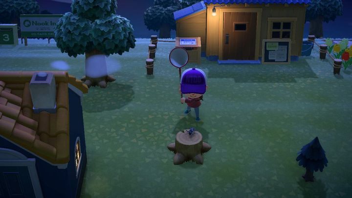 Na pniach lubią siedzieć owady. - ACNH: Drzewa - jak ścinać? - Animal Crossing New Horizons - poradnik do gry