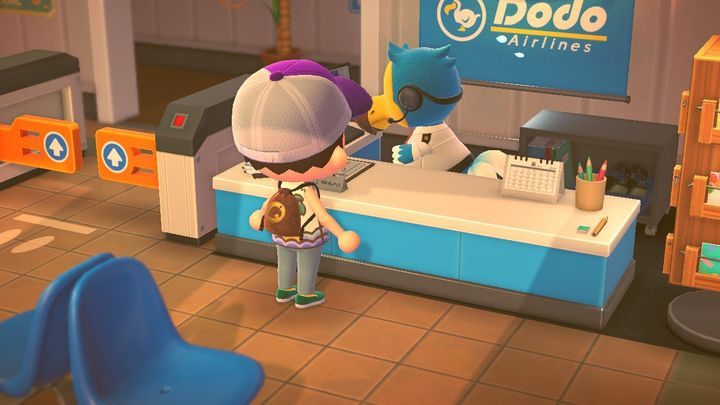 Z prawej widać stojak na kartki pocztowe. - ACNH: Poczta - kiedy przychodzi? - Animal Crossing New Horizons - poradnik do gry