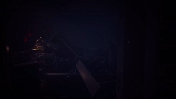 Podążaj wzdłuż prawej ściany, aby dotrzeć do ciemnego pomieszczenia - Moons of Madness: Pobudka w bazie, opis przejścia - Moons of Madness - poradnik do gry