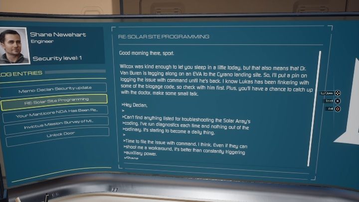 W komputerze znajdziesz kilka nowych maili, które możesz odczytać, aby wczuć się w klimat gry - Moons of Madness: Pobudka w bazie, opis przejścia - Moons of Madness - poradnik do gry