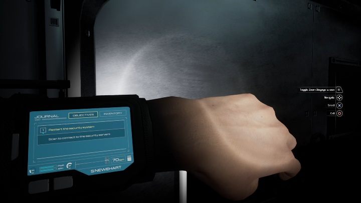 Po uruchomieniu postać automatycznie przyczepi go do reszty sprzętu - Moons of Madness: Pobudka w bazie, opis przejścia - Moons of Madness - poradnik do gry