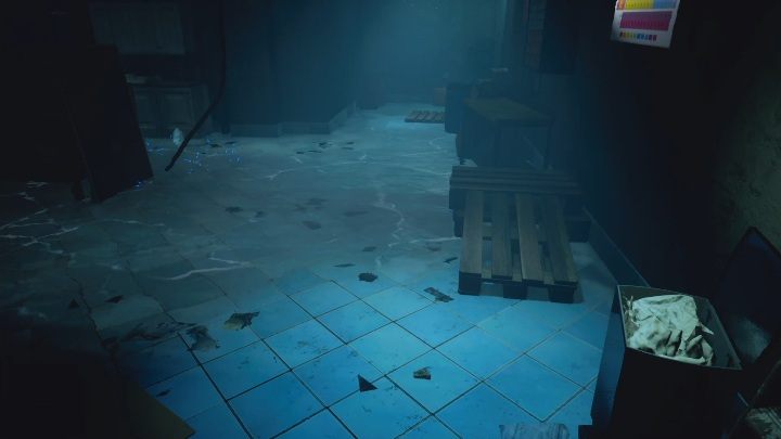 Gdy zbliżysz się do tablicy Mendelejewa musisz uważać na wodę znajdującą się na podłodze - Moons of Madness: Niegościnna piwnica, opis przejścia - Moons of Madness - poradnik do gry