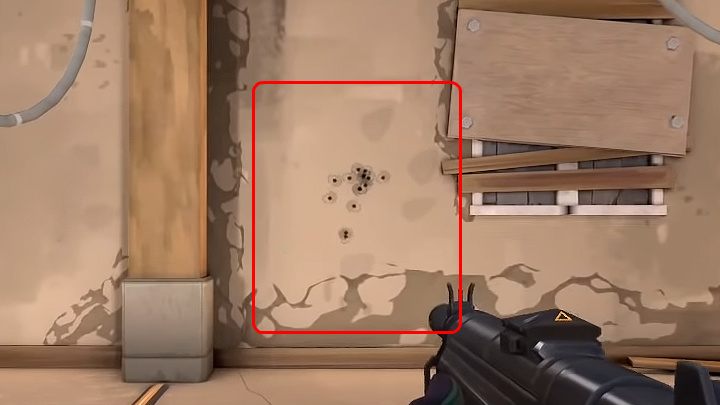 Na powyższym obrazku przedstawiono przykładowy rozrzut pocisków broni Guardian dostępnej w grze Valorant - Valorant: Karabiny - Valorant - poradnik do gry