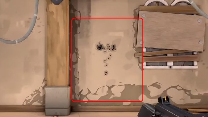 Na powyższym obrazku przedstawiono przykładowy rozrzut pocisków broni Phantom dostępnej w grze Valorant - Valorant: Karabiny - Valorant - poradnik do gry