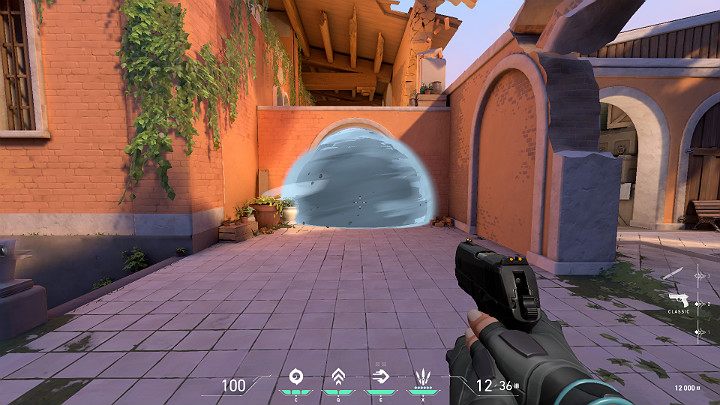 Należy tutaj zaznaczyć fakt, że przytrzymując przycisk umiejętności Cloudburst można zdecydować w którą stronę podkręcić pocisk - Valorant: Jett (Szturmowiec), postać, umiejętności - Valorant - poradnik do gry