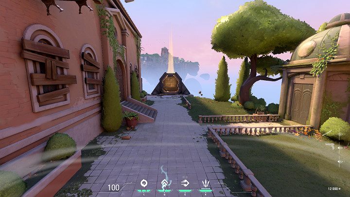 Przykładowo, za pomocą umiejętności Updraft możesz wskoczyć na skrzynie i zając pozycję snajperską lub w jednej sekundzie wskoczyć przez okno do korytarza, w którym może ukrywać się przeciwnik - Valorant: Jett (Szturmowiec), postać, umiejętności - Valorant - poradnik do gry